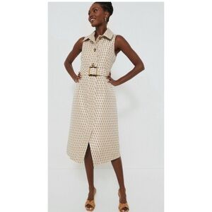 Tuckernuck Ocean Spray Cheyenne Dress Size XXL NWT Geo Print Belted Midi